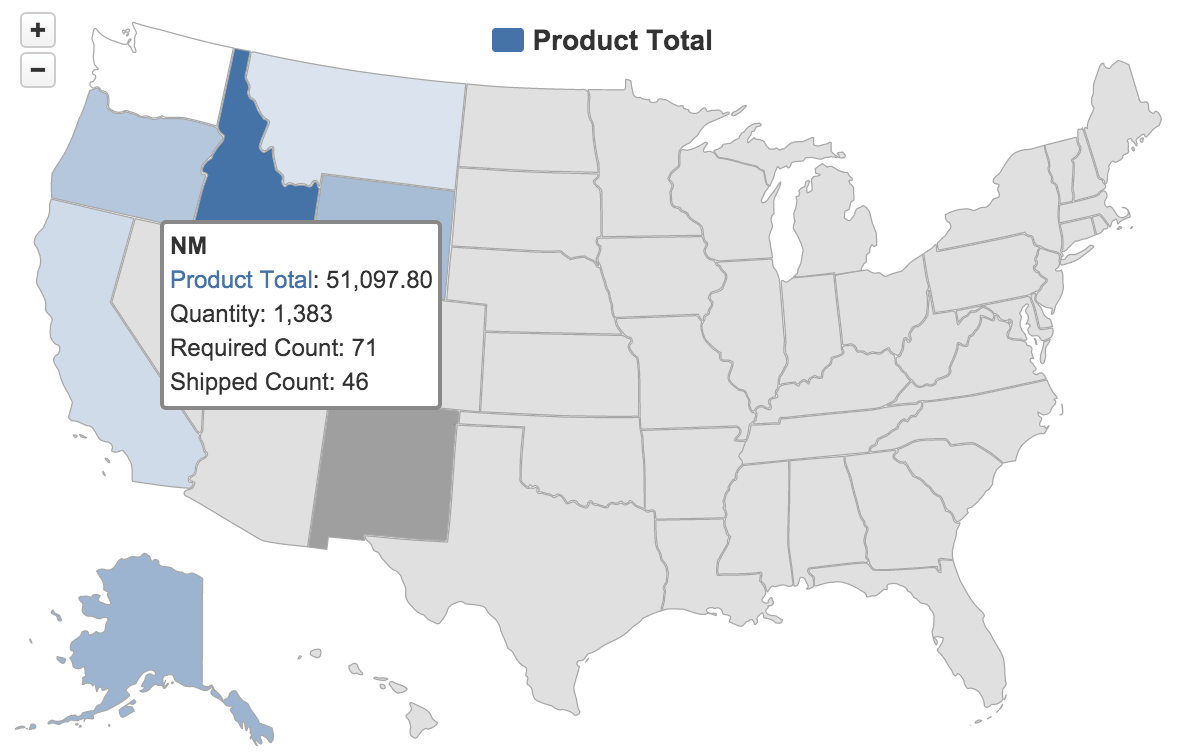 Business Intelligence Map Chart