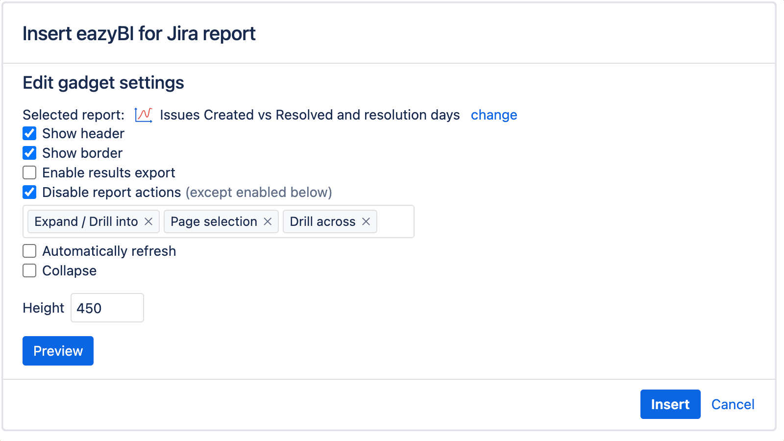 eazyBI for Confluence macro for embedding eazyBI for Jira reports